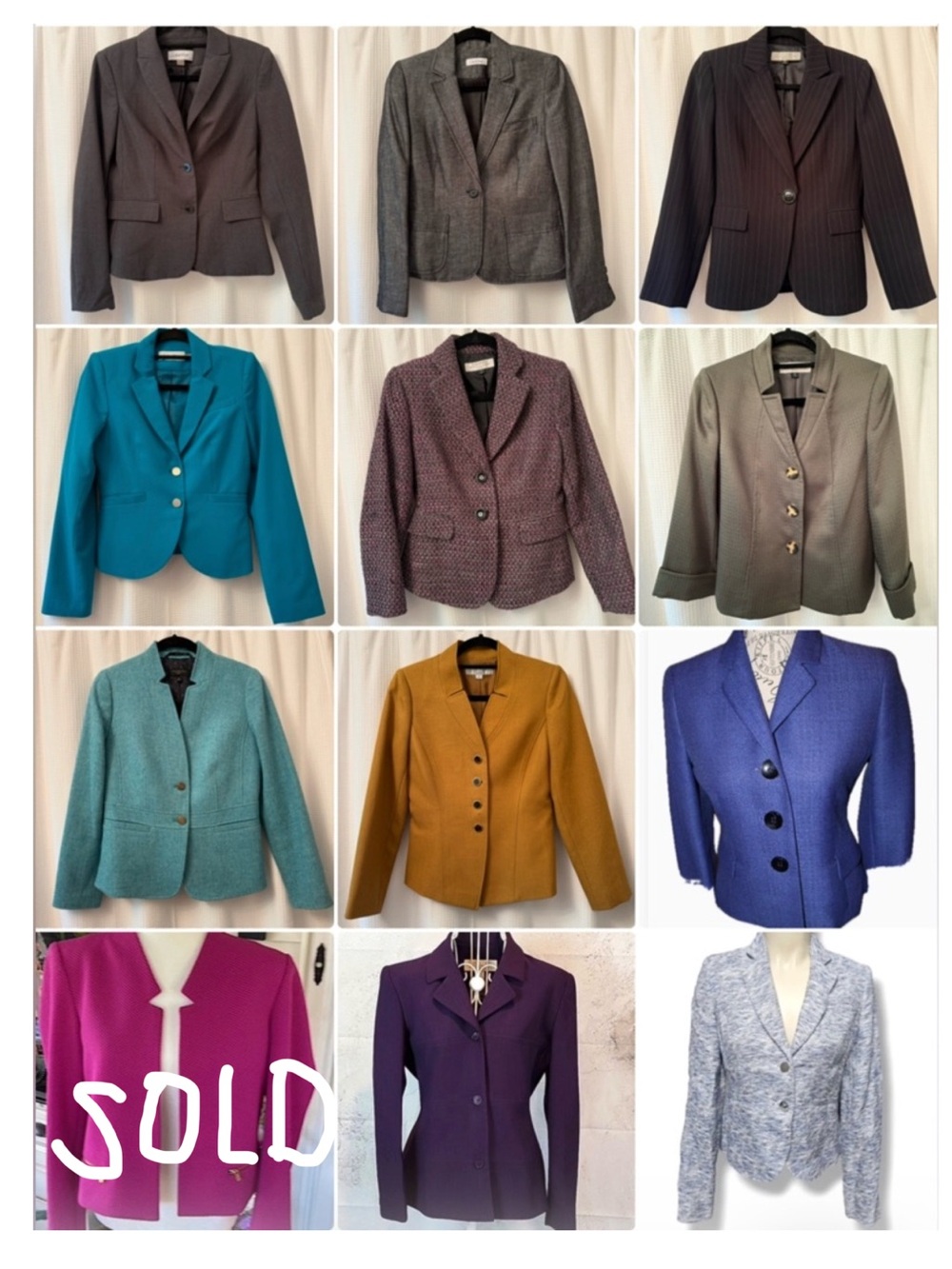 Designer Jacket (s)  1=$39 / 3=$99
Tahari Calvin Klein Larry Levine ++ 4p Blazer